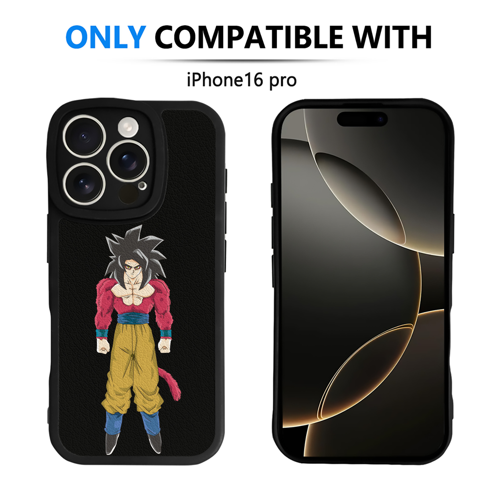 （画像用） ドラゴンボール 孫悟空（そん ごくう）Son Goku カカロット DRAGON BALL Kakarotto 【iPhone 16シリーズ対応】シリコンスマホケース（レザー調） 材質：シリコン